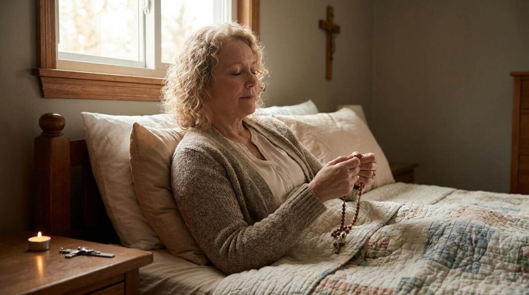 Czy można odmawiać różaniec na leżąco?