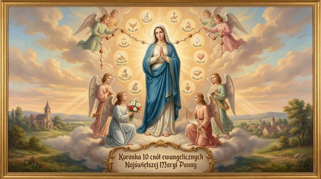 Koronka 10 cnót ewangelicznych Najświętszej Maryi Panny